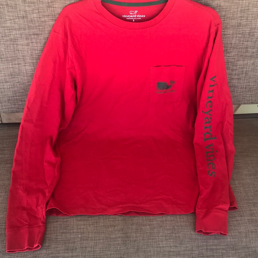 Vineyard Vines Mens Red long sleeved shirt.